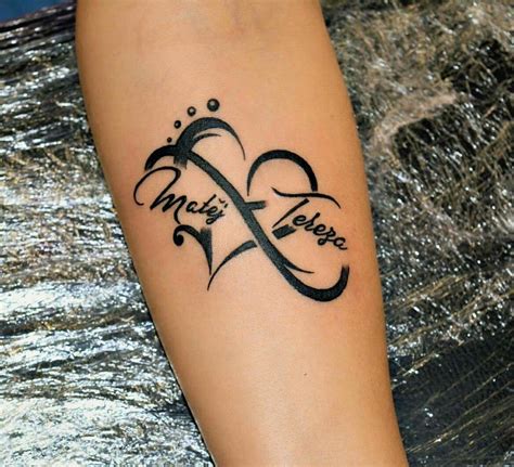 Infinity Sign Tattoo With Names And Heart Xwffly