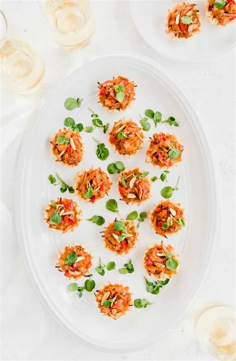 Easy Chicken Appetizers In Phyllo Cups With Sweet And Sour Sauce
