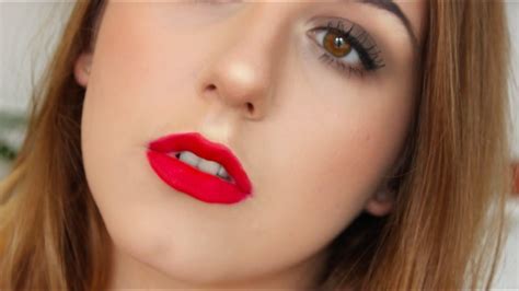 Smokey Hot Red Lip Makeup Tutorial Youtube