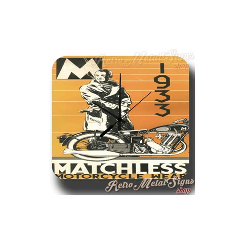1939 Matchless Motorcycle Wear Retro Metal Tin Sign Wall Clock