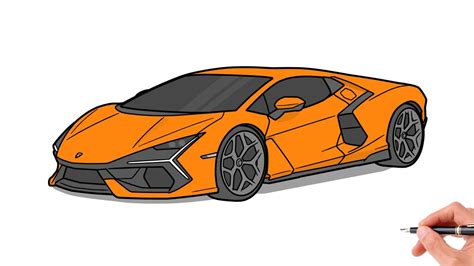 How To Draw A Lamborghini Revuelto Drawing Lambo 2024 Sports Car