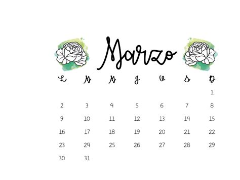 Marzo 2020 Descarga Tu Calendario Gratis Calendario Gratis