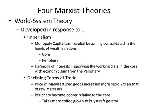 Ppt Marxist Theory Of International Relations Powerpoint Presentation
