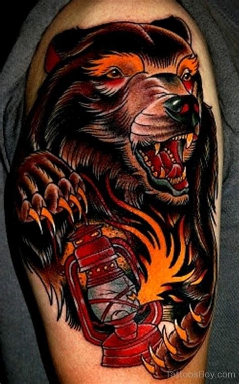 Shoulder Traditional Bear Tattoo Tattoo Designs Tattoo Pictures