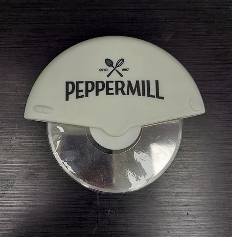 White Peppermill Pizza Cutter The Peppermill