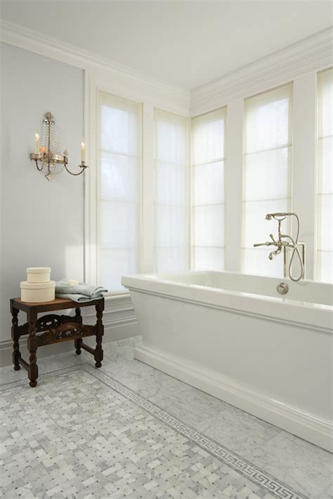Now you know the colour of your floors, finding a corresponding wall colour is surprisingly easy. Greek Key Border Tiles - Traditional - bathroom - Murphy ...