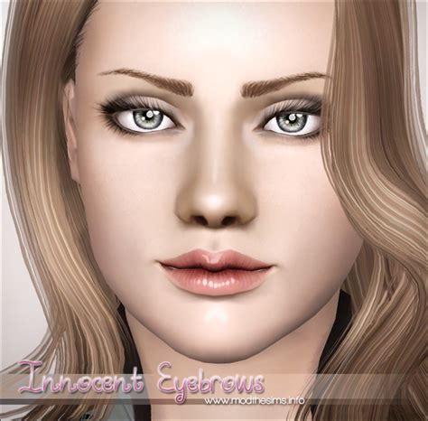 mod the sims innocent thin shaped eyebrows for females