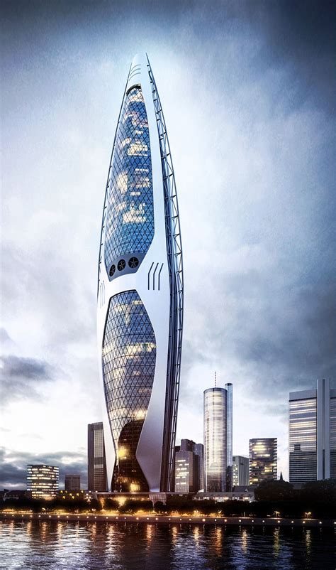 Tower Am Main Skyscraper On Behance Futuristic Architecture