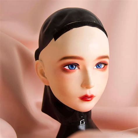 handmade female girl resin and latex hood full head japanese cartoon character cosplay kigurumi