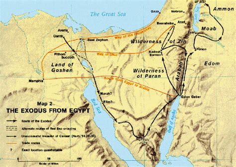 Exodus Charts And Maps Daily Bible Study Dailybiblestudy Org
