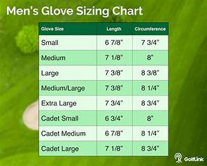 Golf Glove Size Chart Sizing Made Simple Golflink Com