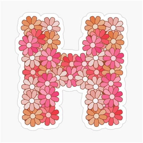 The Initials Letter H Sticker By Jesusarmy Initial Letters