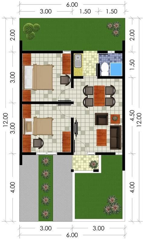 25 Contoh Denah Rumah Minimalis Type 36 Berbagai Model | Renovasi-Rumah