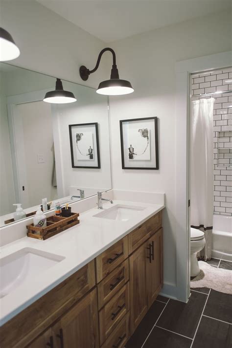 Even though you use the material you are not fond of, you can style them better in installation. kids bathroom | Kid bathrooms, Rustic farmhouse and Subway ...