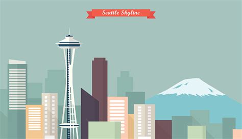 Seattle Skyline Stock Illustration Download Image Now Istock