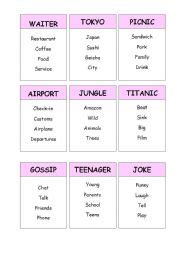 Also, check out picture taboo for a twist on this popular activity. Taboo Game Cards - ESL worksheet by Rebs