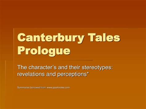 Ppt Canterbury Tales Prologue Powerpoint Presentation