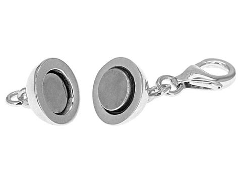 Magnetic Clasp Converter Rhodium Over Sterling Silver Large Jlw6392t