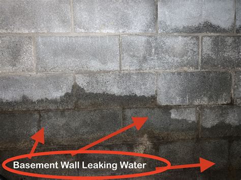 Wet Basement Wall Leaking Water From Exterior Drainage Problem