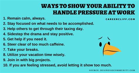 How Do You Handle Stress And Pressure Successfully Careercliff