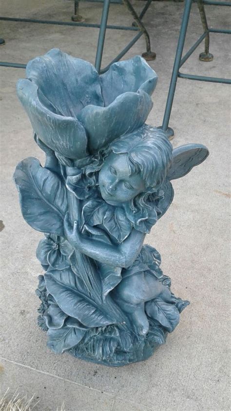 Fantasy Flower Wing Fairy Garden Statue Yard Art Outdoor Figurine Lawn