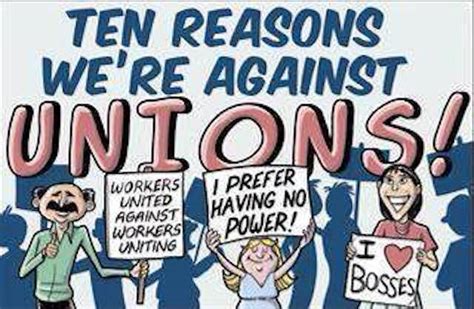 Top 10 Reasons We Are Against Labor Unions Toon Pocho