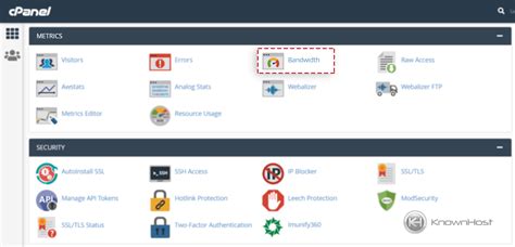 How To Check Bandwidth Usage In Cpanel Knownhost
