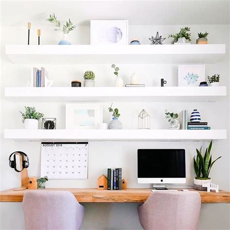 These Office Shelves Are So Perfect For Above An Office Desk