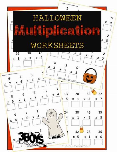 Worksheets Halloween Multiplication Math Printables Activities Learning