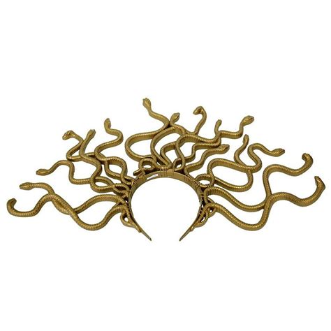 Gold Medusa Snake Headband Headpiece Greek Mythology Costume Accessory