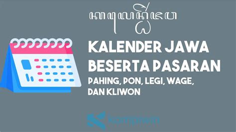 Kalender Jawa Bulan November 2023 Beserta Pasaran Dan Hari