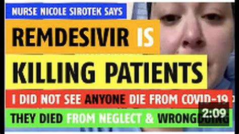 Remdesivir Is Killing Patients Says Nurse Nicole Sirotek