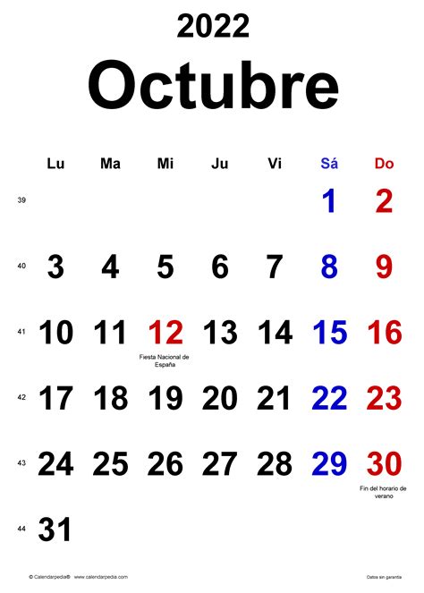 Calendario Octubre 2022 Para Imprimir Gratis Una Casita De Papel Aria
