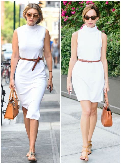 We've been taking fashion cues from bella's street style for years, and in that time we've observed that the model tends to stick to similar silhouettes and vibes while always. Celebrity Fashion | Gigi Hadid's White Turtleneck Dress