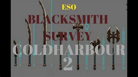 Eso Blacksmith Survey Coldharbour Youtube