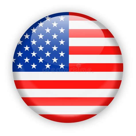 Bandera De Los Estados Unidos De América Icono Brillante Del Vector