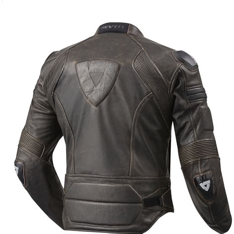 Rev It Akira Vintage Leather Motorcycle Jacket Retro Mens Ce Protection
