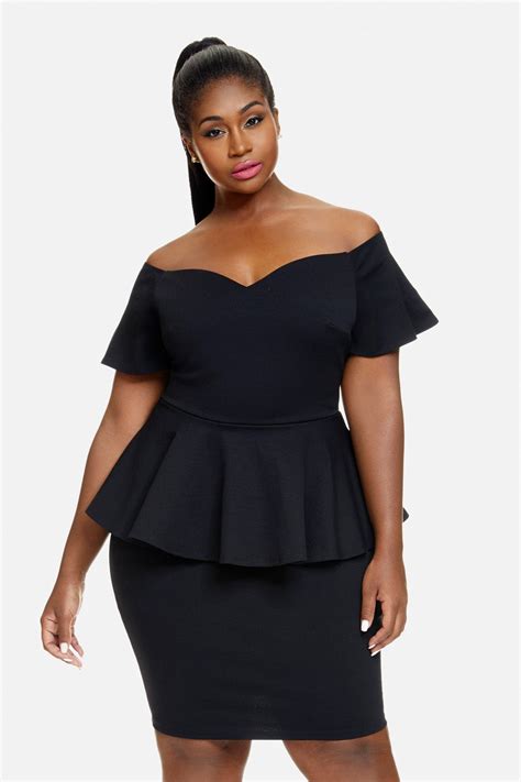 Plus Size Black Peplum Dress Dresses Images