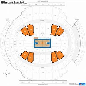 100 Level Corner Square Garden Basketball Seating