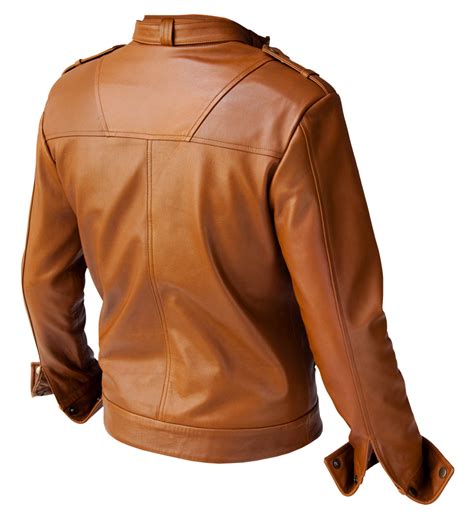 Mens Biker Leather Jacket Men Brown Leather Jacket Brown Color