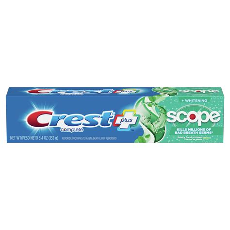 Crest Plus Scope Complete Whitening Toothpaste Minty Fresh 54 Oz
