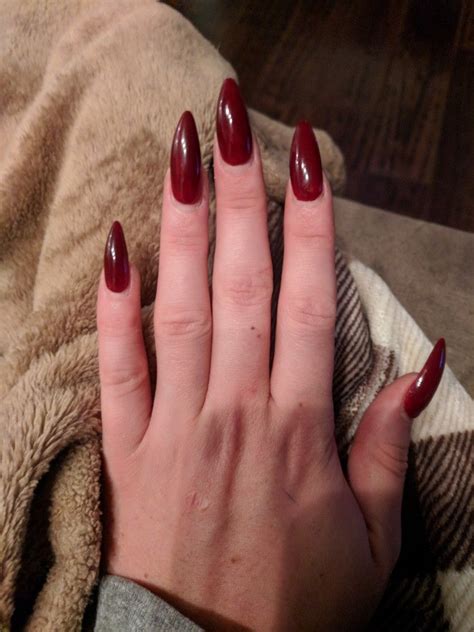Blood Red Stiletto Nails Red Tip Nails Red Stiletto Nails Cherry
