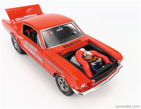 Acme Models A1801840 Scale 118 Ford Usa Mustang Coupe Afx Gas Ronda Russ David Ford 1965 Red