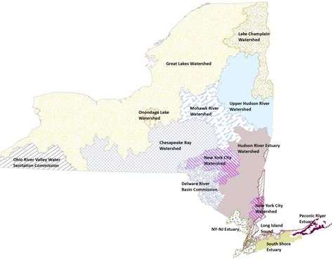 Map Of New York Rivers Coastal Map World