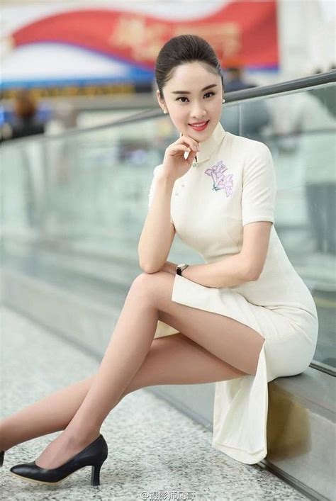 Women With Beautiful Legs Red Chinese Dress China Dress Ao Dai