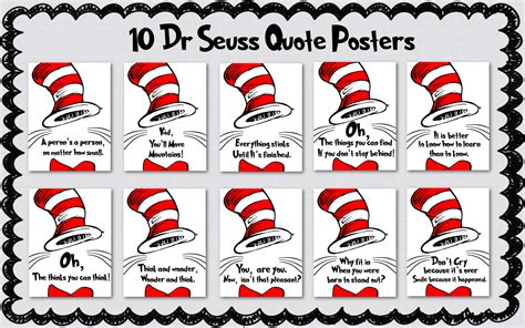 Ten Dr Seuss Printable Quote Posters Cat In The Hat Quote Posters