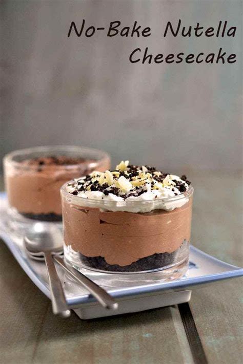 No Bake Nutella Cheesecake Recipe Quick Dessert HeyFood Meal