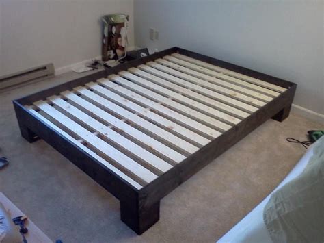 Chunky Diy Bed Frame Is Easy Diy Platform Bed Frame Bed Frame With