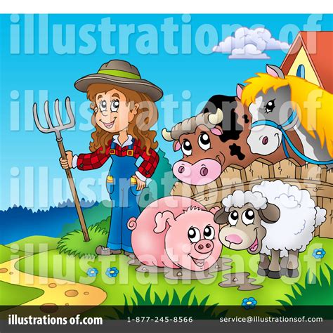 Farm Animals Clipart 227540 Illustration By Visekart