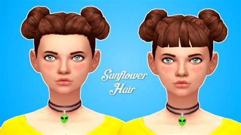 Sims 4 Hairs ~ Butterscotchsims Sunflower Hair